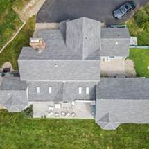 Connecticut asphalt roofing installation overhead view