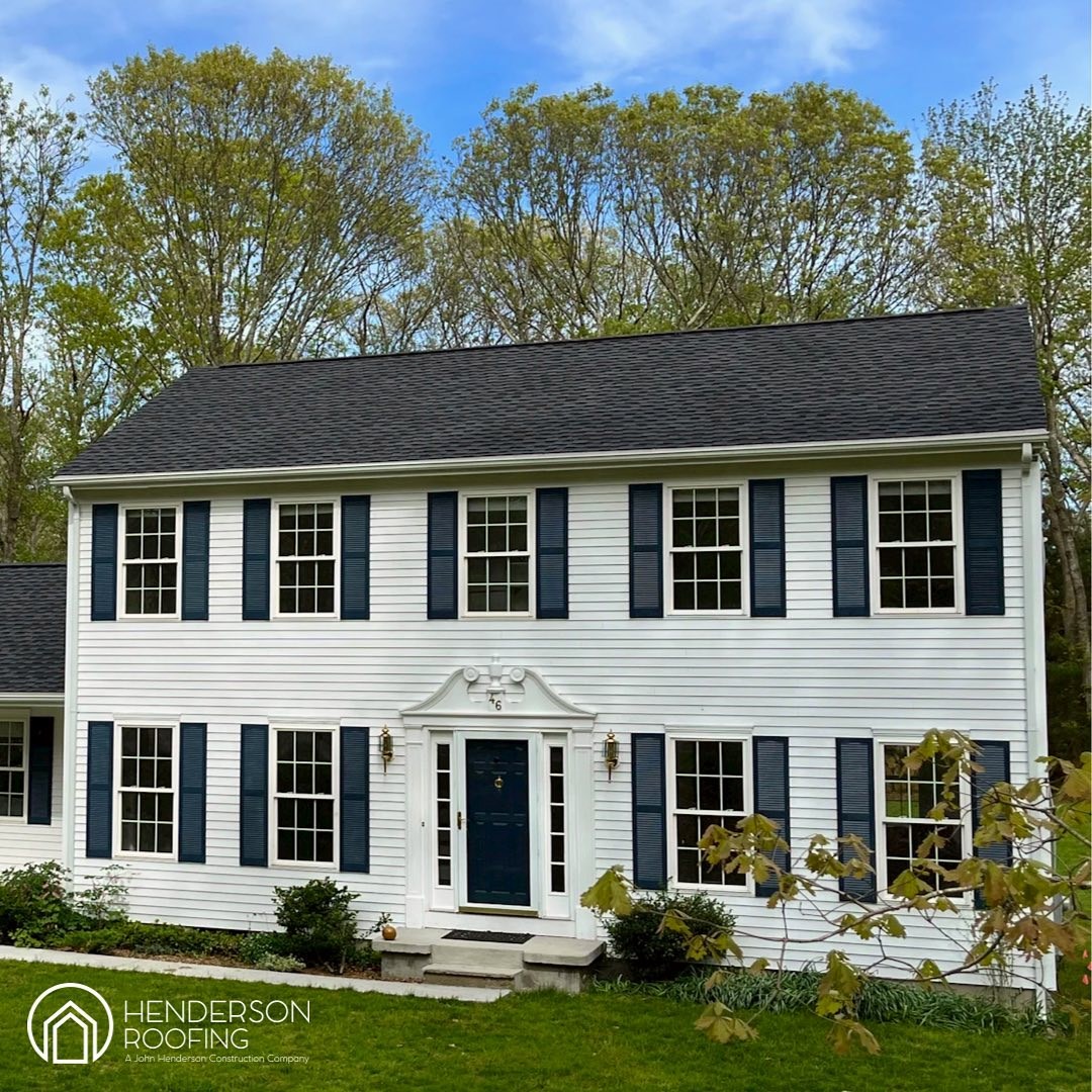 A frame gable roof repair in Rhode Island