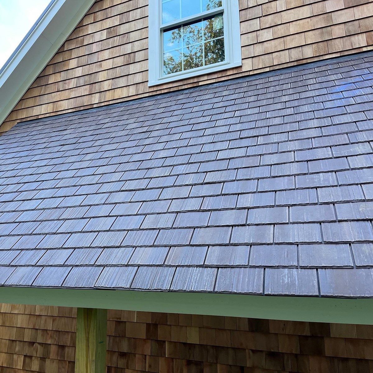 Porch asphalt shingle replacement in Connecticut