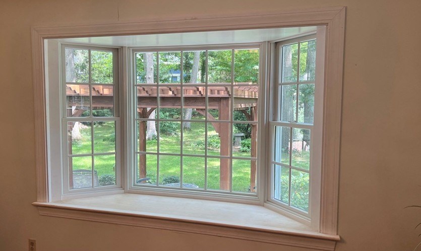 Connecticut home with stylish new bay window installation