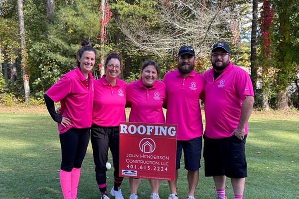 Henderson Roofing contractors at Breast Cancer Fundraiser