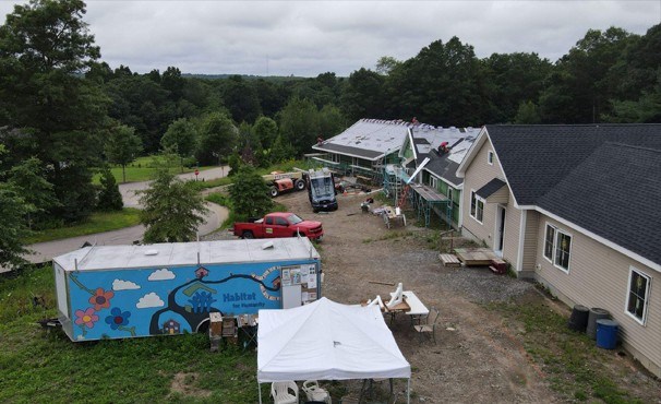 Roofing materials donated to Habitat for Humanity by Henderson Roofing