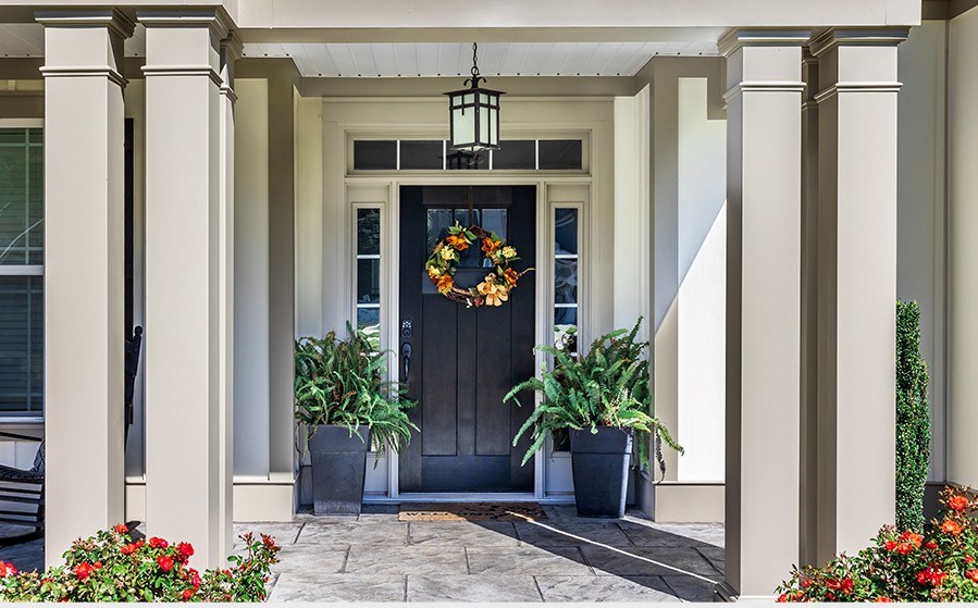 Replacement door installation on residential home