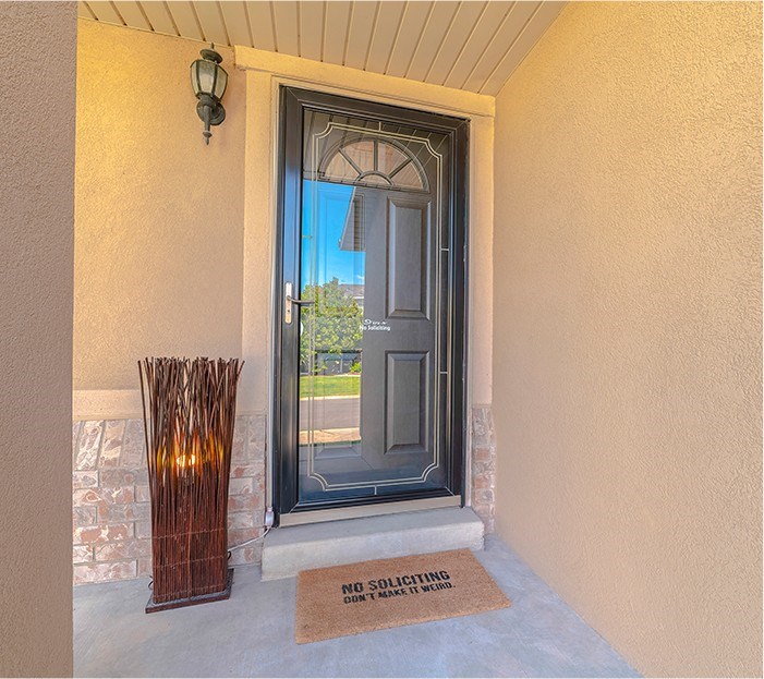 Glass storm door installation