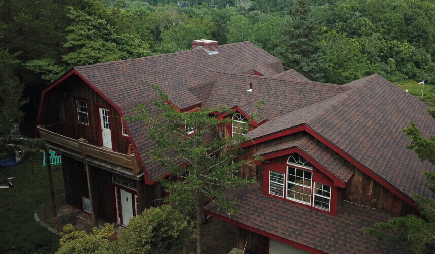 residential roof needing a roof repair service in Westerly, RI